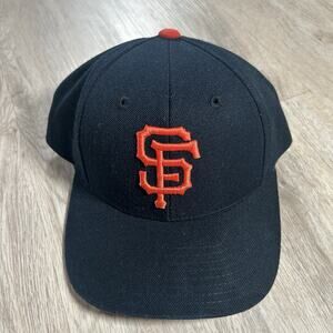 Vintage‎ Puma Logo Athletic San Francisco Giants Hat Snapback MLB Black Wool Cap